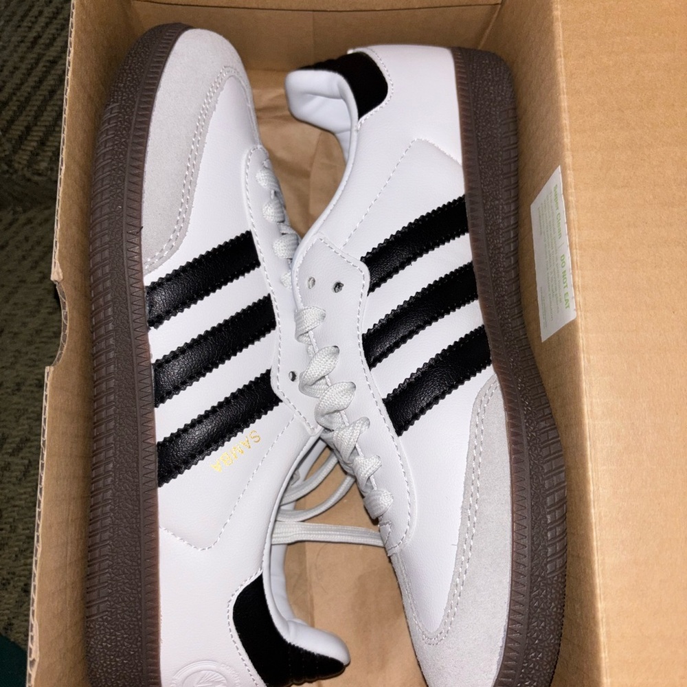 Adidas White and Black Sambas